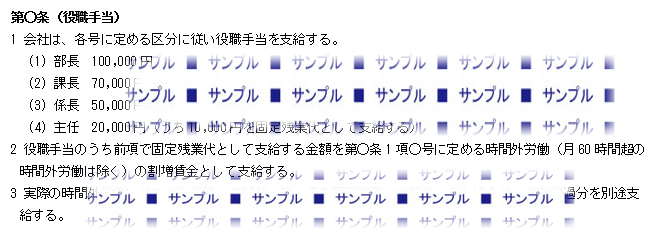 記載例6【役職手当の一部を固定残業代として支払うバージョ】-min